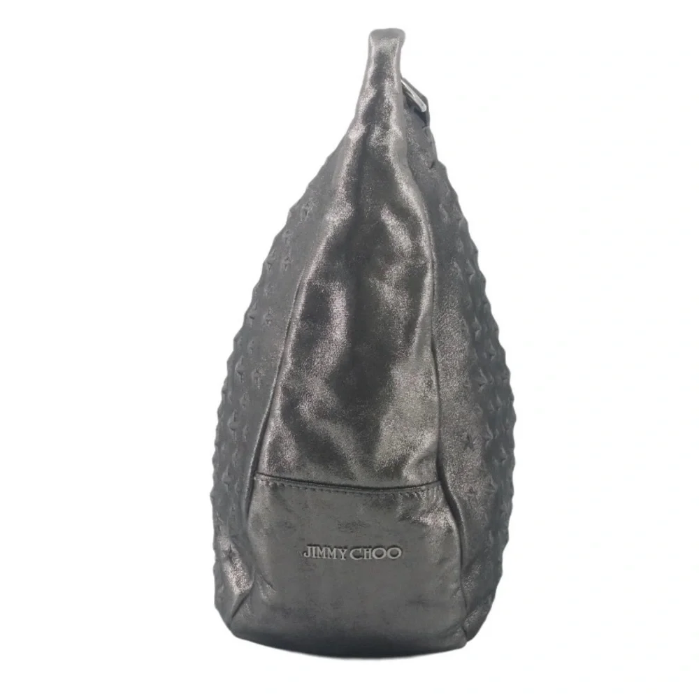 Jimmy Choo Metallic Nappa Leather Star Studded Sky Hobo Bag - Picture 6 of 8